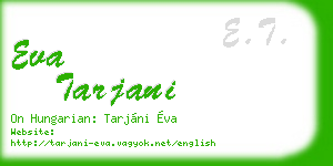 eva tarjani business card
